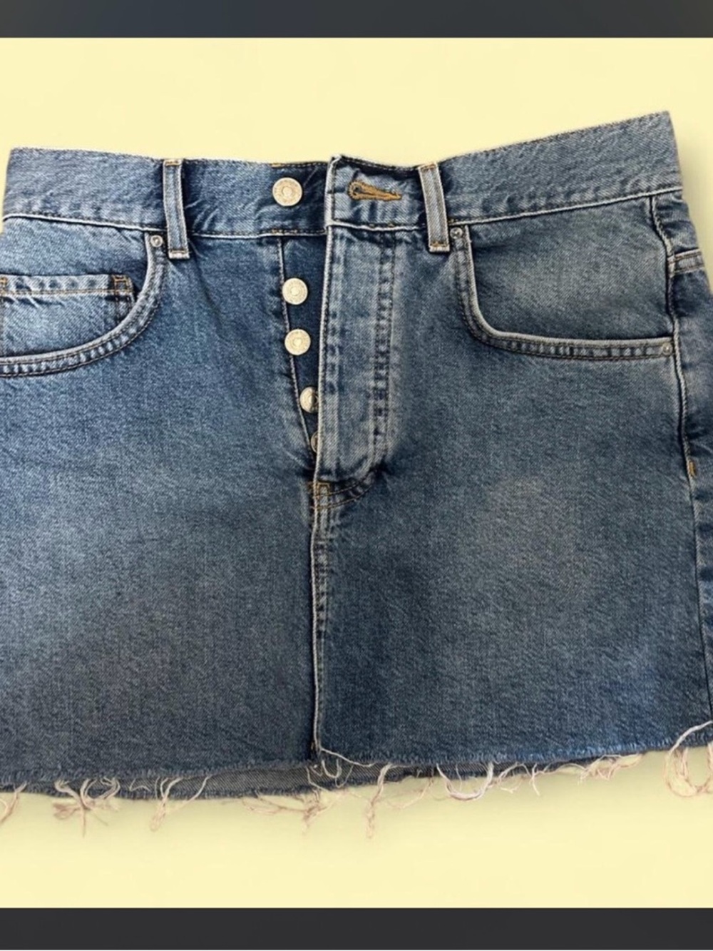 Forever 21 Light Blue Denim Skirt with Button Fly